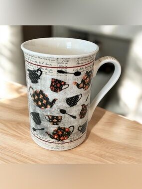 Kent Pottery Coffee Tea Mug Floral Teapot Teacup Spoon Design England Porcelain